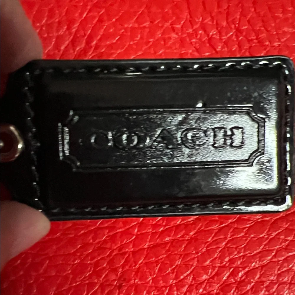 Coach Black Leather hangtag with a hard to find Snakeskin hangtag - Picture 3 of 4
